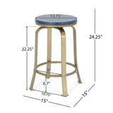 Christopher Knight Home® - Noble House - Skyla Modern Industrial Swiveling Counter Stool (Set of 2)