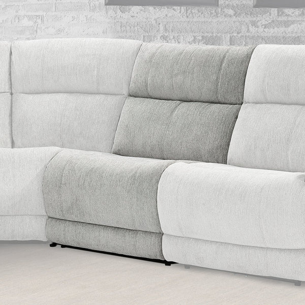 Parker House Parker Living Spencer - Stylish Armless Recliner With Power Footrest For Ultimate Comfort And Relaxation Light Grey 100% Polyester (W) Mspe#810-tpe