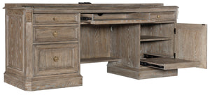 Hooker Furniture Sutter Cathedral Oak Computer Credenza With Pull-Out Work Surface, Integrated Power & Filing Storage 5981-10464-80