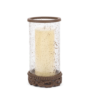 Acanthus Glass Hurricane, 12.75" EAB40609 Park Hill