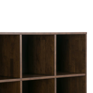 English Elm Harper Cube Storage Unit With Drawers - Mid-Century Modern Walnut Brown For Stylish Organization B136P158166