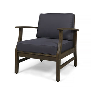 English Elm Perla Solid Acacia Outdoor Club Chair Slatted Hardwood Frame Resort Patio Seat 61442.00GDGRY-61442.00GDGRY