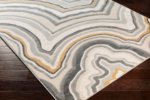 Livabliss Cash Graphic Pattern Polypropylene Accent Rug for Entryways and Contemporary Spaces HAC2312-23