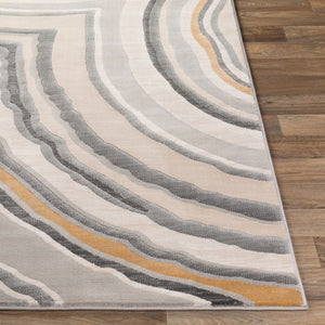 Livabliss Cash Graphic Pattern Polypropylene Accent Rug for Entryways and Contemporary Spaces HAC2312-23