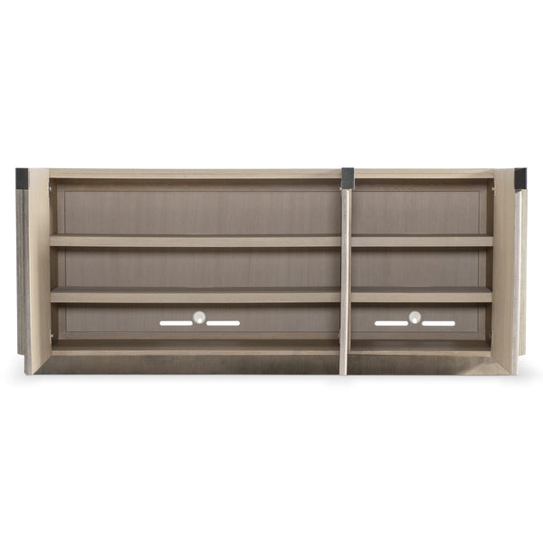Bernhardt Bernhardt Lucerne Wire-brushed Oak Media Credenza with Reeded Surround and Cable Management 393880