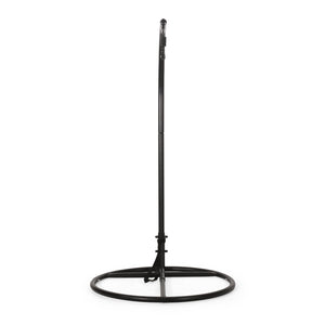 English Elm Durable Freestanding Iron Hanging Chair Stand with Safety Belt for Indoor Outdoor Use 62075.00HNGBLK