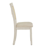 Homelegance By Top-Line Delroy Cane Accent X-Back Dining Chairs (Set of 2) White Rubberwood