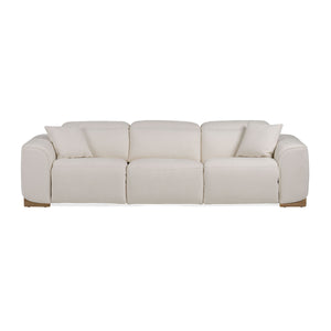 VIG Furniture Divani Casa Hagerty - Modern Off-White Fabric Sofa With 2 Power Recliners VGKV-KM.6035-OW