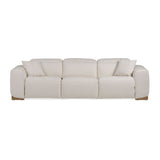 Divani Casa Hagerty - Modern Off-White Fabric Sofa With 2 Power Recliners