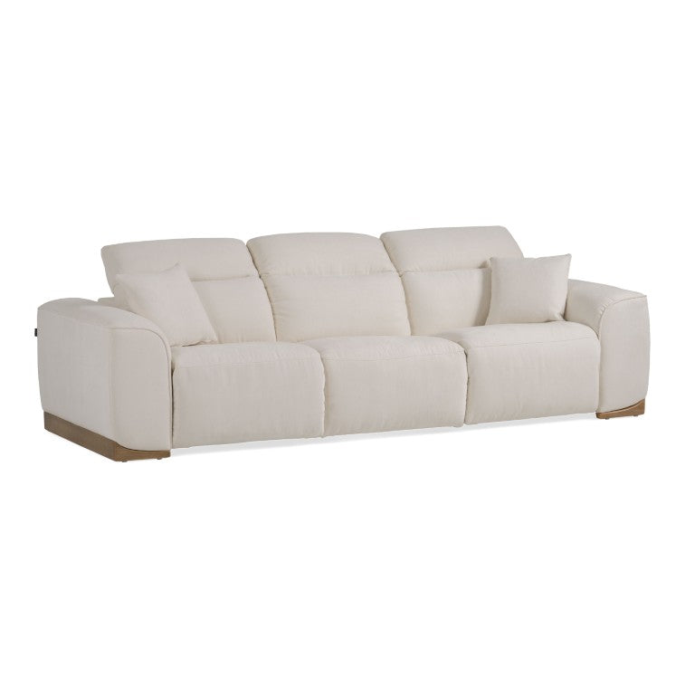 VIG Furniture Hagerty Modern Off-White Power Reclining Sofa With 2 Electric Recliners, Adjustable Headrests VGKV-KM.6035-OW