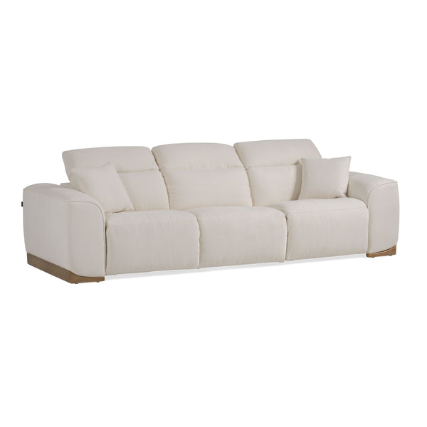 VIG Furniture Divani Casa Hagerty - Modern Off-White Fabric Sofa With 2 Power Recliners VGKV-KM.6035-OW