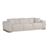 VIG Furniture Divani Casa Hagerty - Modern Off-White Fabric Sofa With 2 Power Recliners VGKV-KM.6035-OW