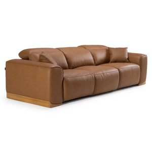 VIG Furniture Hagerty Modern Brown Leather 3-Piece Power Reclining Sofa Set With Two Electric Recliners, Plush Seating And Adjustable Headrests VGKV-KM.6035-BRN