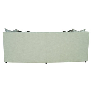 Bernhardt Bernhardt Candace Cream Crescent Sofa 96" — Tufted Back, Nailhead Trim, Curved Silhouette, 4 Pillows (Made-To-Order) B7277C