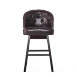 Christopher Knight Home® - Noble House - Ogden Contemporary Tufted Swivel Barstools with Nailhead Trim (Set of 2)