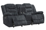 Parker House Bolton - Misty Storm Manual Glider Reclining Sofa And Loveseat Light Grey 100% Polyester (W) Mbol-32-miss