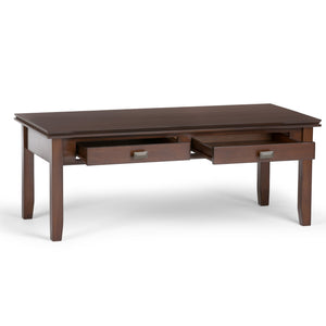 English Elm Artisan Coffee Table In Russet Brown - Handcrafted Elegance With Storage For Stylish Living Spaces B136P159463