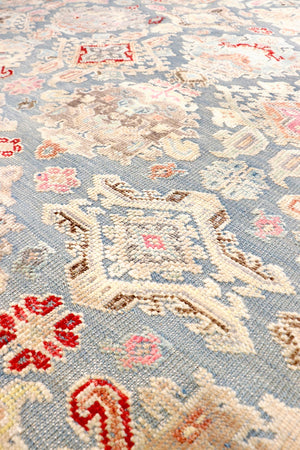 Pasargad Oushak Hand-knotted Grey Wool Area Rug - Timeless Elegance For Luxurious Home Décor   Halo-21 9x12