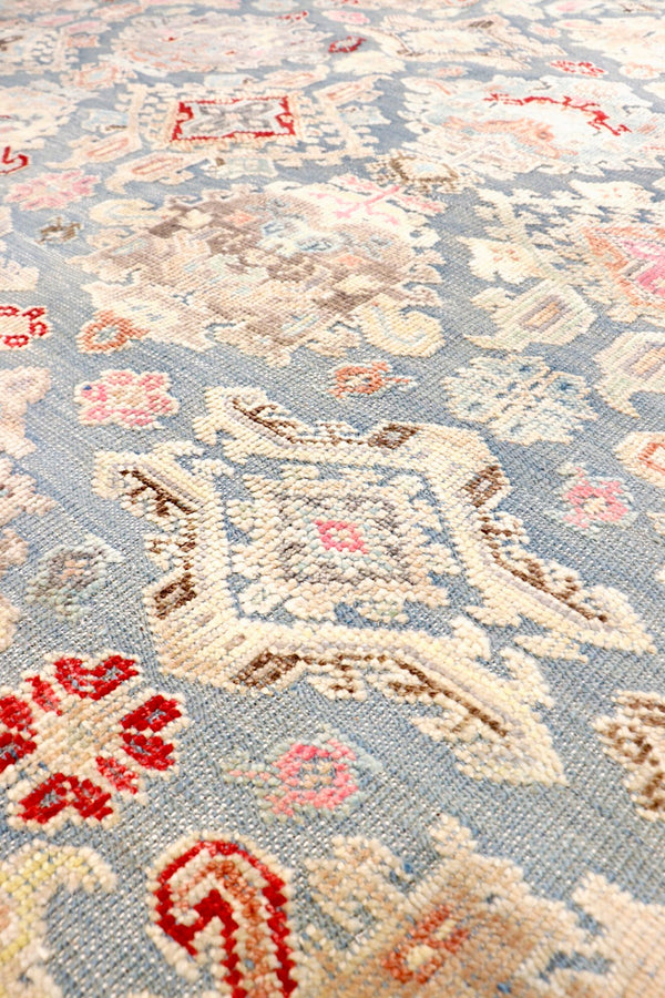 Pasargad Oushak Hand-knotted Grey Wool Area Rug - Timeless Elegance For Luxurious Home Décor   Halo-21 9x12