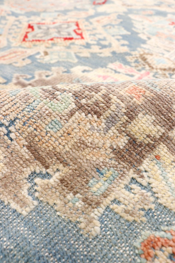 Pasargad Oushak Hand-knotted Grey Wool Area Rug - Timeless Elegance For Luxurious Home Décor   Halo-21 9x12