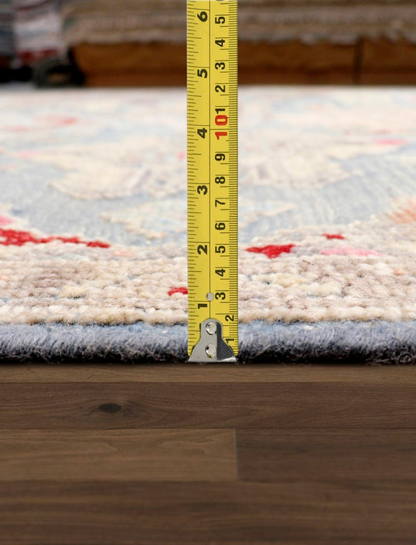 Pasargad Oushak Hand-knotted Grey Wool Area Rug - Timeless Elegance For Luxurious Home Décor   Halo-21 9x12