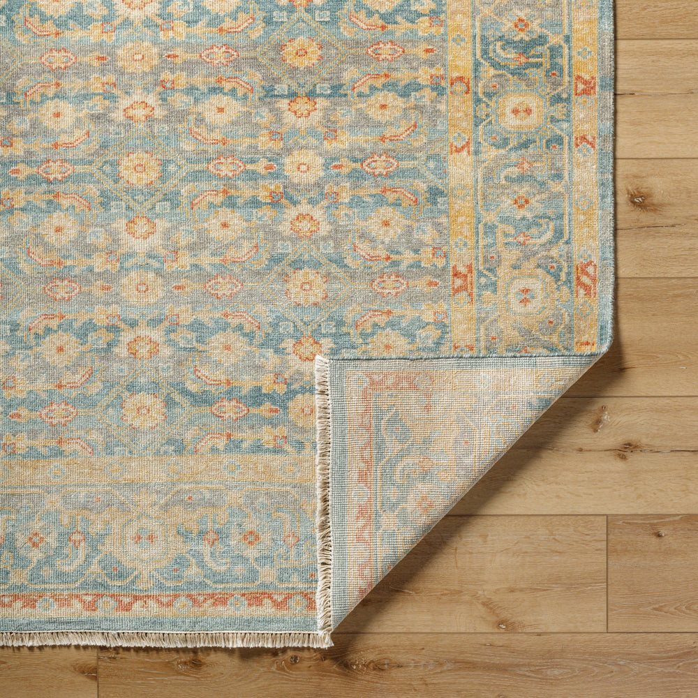 Hamadan HAM-2302 4' x 6' Handmade Rug HAM2302-46  Seafoam, Rust, Mustard, Gray Surya