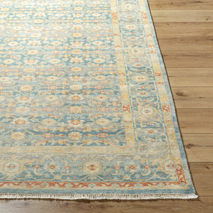 Hamadan HAM-2302 4' x 6' Handmade Rug HAM2302-46  Seafoam, Rust, Mustard, Gray Surya