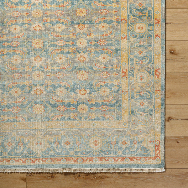 Hamadan HAM-2302 4' x 6' Handmade Rug HAM2302-46  Seafoam, Rust, Mustard, Gray Surya