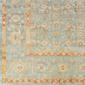 Hamadan HAM-2302 4' x 6' Handmade Rug HAM2302-46  Seafoam, Rust, Mustard, Gray Surya