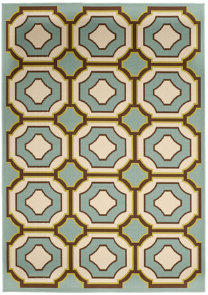 Safavieh Hampton 509 Power Loomed Rug Light Blue / Ivory 4' x 6'