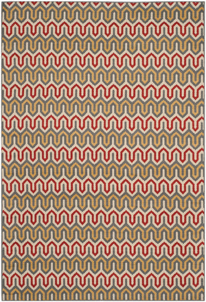 Safavieh Hampton 516 Power Loomed  Rug Dark Grey / Rust HAM516CD-4