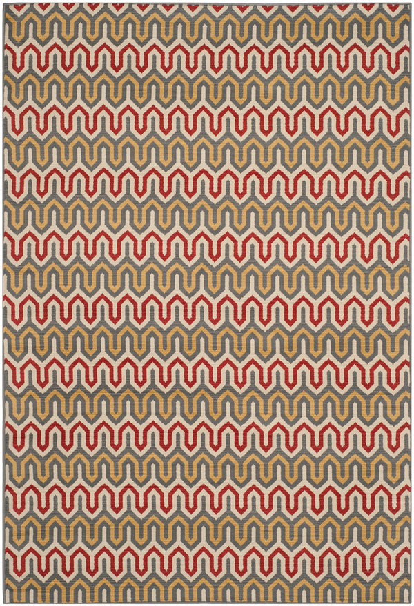 Safavieh Hampton 516 Power Loomed  Rug Dark Grey / Rust HAM516CD-4