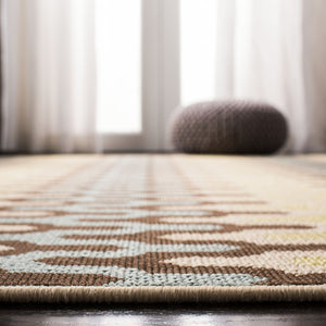 Safavieh Hampton 518 Power Loomed  Rug Light Blue / Green HAM518AL-3