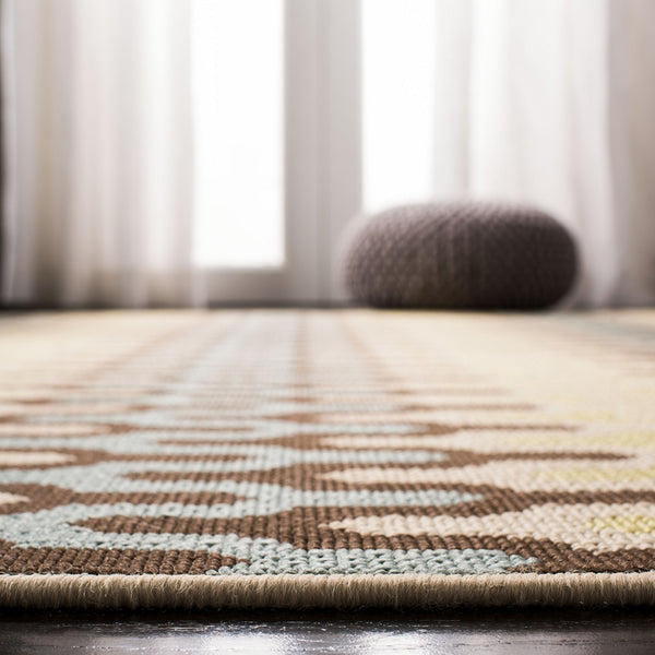 Safavieh Hampton 518 Power Loomed  Rug Light Blue / Green HAM518AL-3