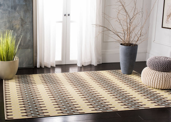 Safavieh Hampton 518 Power Loomed  Rug Light Blue / Green HAM518AL-3