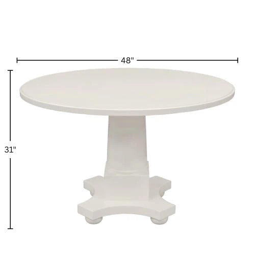 Hampton Oak Veneer Dining Table Solid Rubberwood Double Pedestal Base Transitional Style