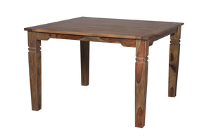 Porter Designs Porter Taos Solid Sheesham Wood 54" Square Counter Table - Timeless Craftsmanship & Artful Design Brown Wood 07-196-08-9027hl
