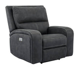 Parker House Polaris - Slate Power Reclining Sofa And Two Recliners Dark Grey 100% Polyester (W) Mpol-311ph-sla