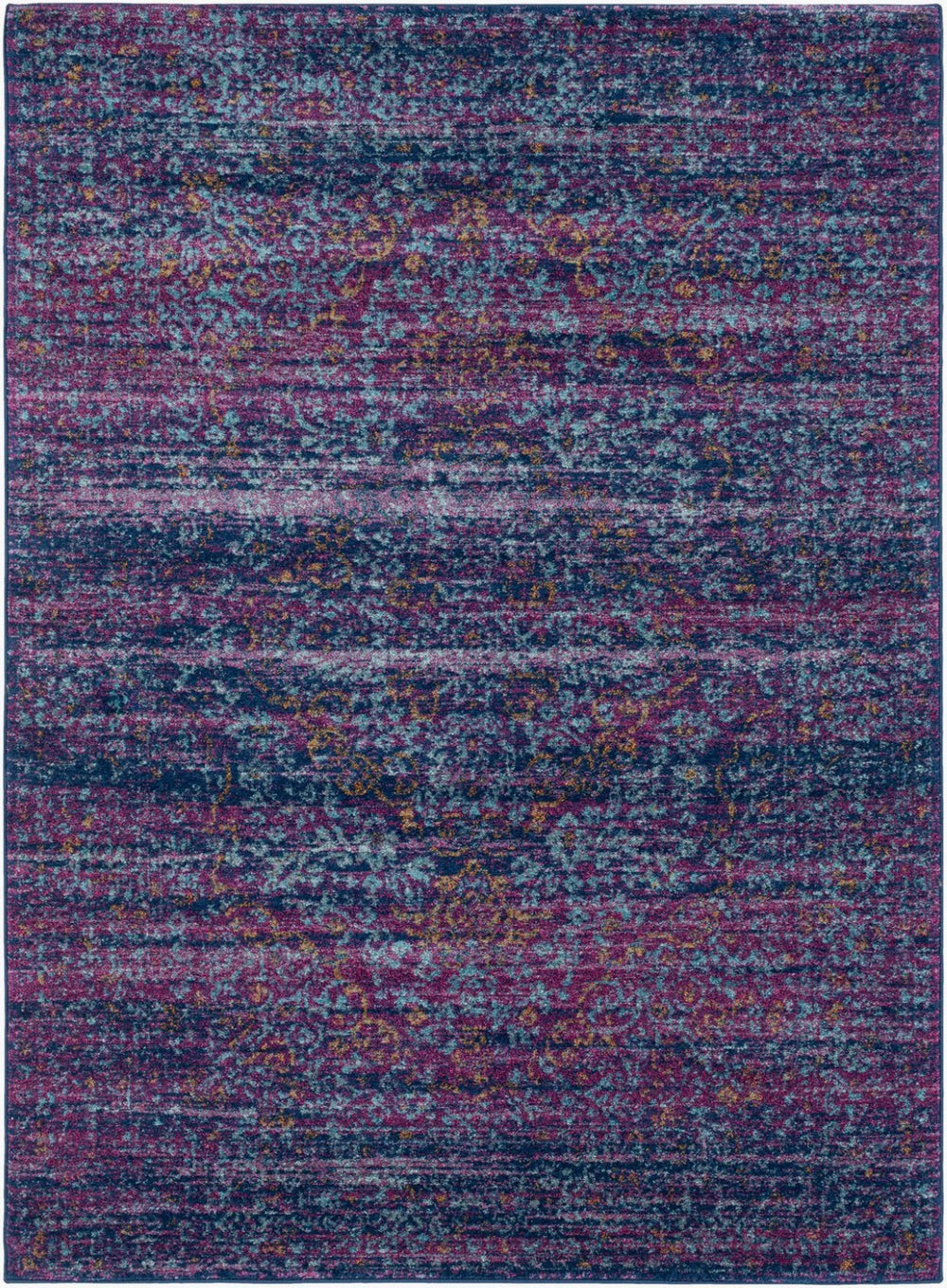 Livabliss Harput Traditional Medallion Polypropylene Area Rug for Entryway or Bedroom Accent Teal, Navy 5'3" x 7'3" HAP1003-5373