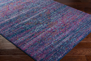 Livabliss Harput Traditional Medallion Polypropylene Area Rug for Entryway or Bedroom Accent Teal, Navy 5'3" x 7'3" HAP1003-5373