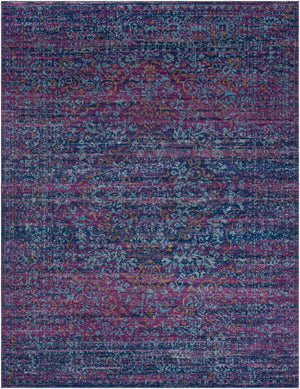 Livabliss Harput Traditional Medallion Polypropylene Area Rug for Entryway or Bedroom Accent Teal, Navy 7'10" x 10'2" HAP1003-710103