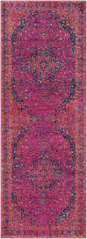 Livabliss Harput Traditional Turkish Geometric Polypropylene Rug for Entryways and Hallways Burgandy, Burnt 2'7" x 7'3" HAP1008-2773