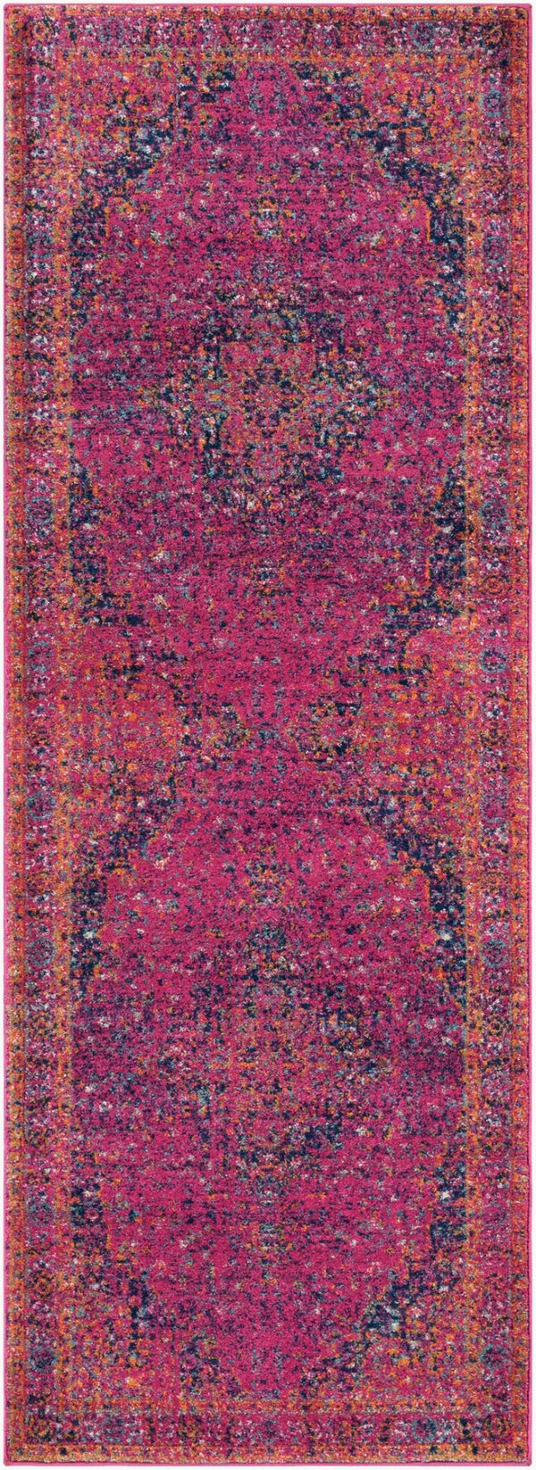 Livabliss Harput Traditional Turkish Geometric Polypropylene Rug for Entryways and Hallways Burgandy, Burnt 2'7" x 7'3" HAP1008-2773