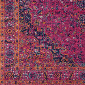 Livabliss Harput Traditional Turkish Geometric Polypropylene Rug for Entryways and Hallways Burgandy, Burnt 3'11" x 5'7" HAP1008-31157