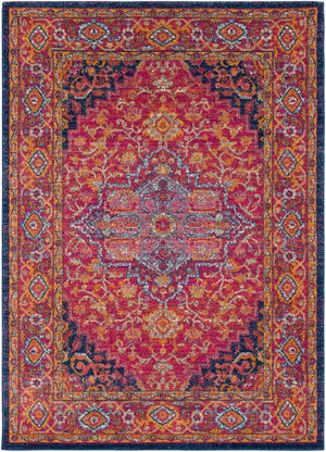 Livabliss Harput Heritage Polypropylene Area Rug for Large Living Room or Dining Space Burgandy, Navy 10' x 14' HAP1009-1014