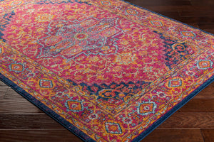 Livabliss Harput Heritage Polypropylene Area Rug for Large Living Room or Dining Space Burgandy, Navy 2'7" x 12' HAP1009-2712