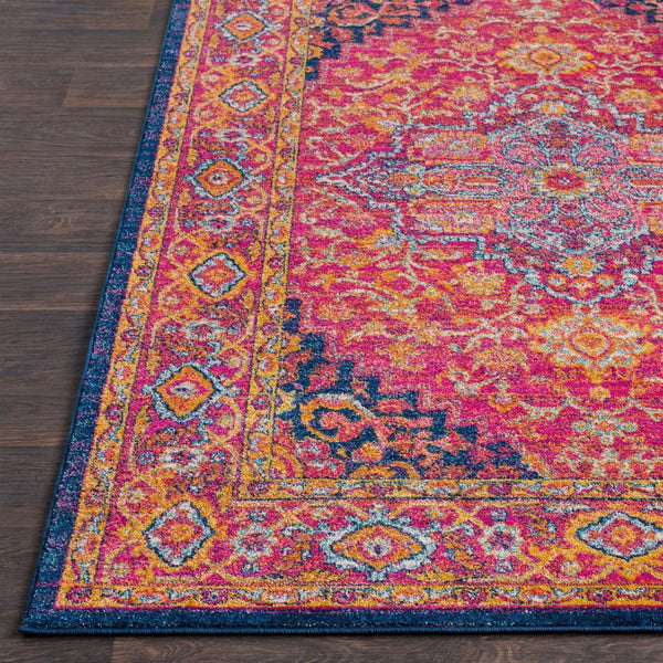 Livabliss Harput Heritage Polypropylene Area Rug for Large Living Room or Dining Space Burgandy, Navy 2'7" x 12' HAP1009-2712