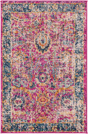 Livabliss Harput Traditional Polypropylene Area Rug for Living Room Dining or Bedroom Decor Burgandy, Navy 2' x 2'11" HAP1013-23