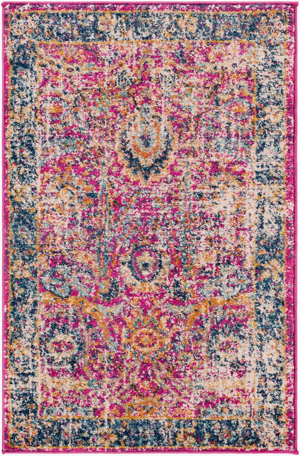 Livabliss Harput Traditional Polypropylene Area Rug for Living Room Dining or Bedroom Decor Burgandy, Navy 2' x 2'11" HAP1013-23