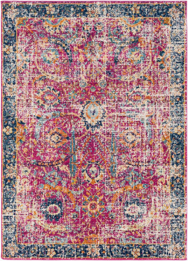 Livabliss Harput Traditional Polypropylene Area Rug for Living Room Dining or Bedroom Decor Burgandy, Navy 10' x 14' HAP1013-1014